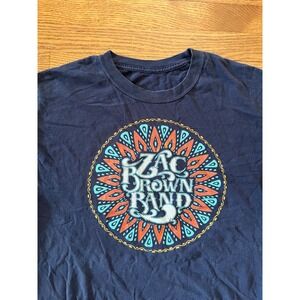 Zac Brown Band 2016 Black Out The Sun Tour Long Sleeve Shirt Navy Blue Large